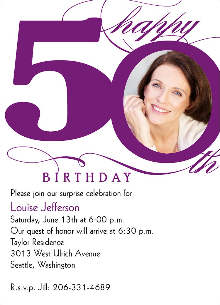 50th Birthday Party Invitation Wording
 FREE 50th Birthday Party Invitations Wording – FREE