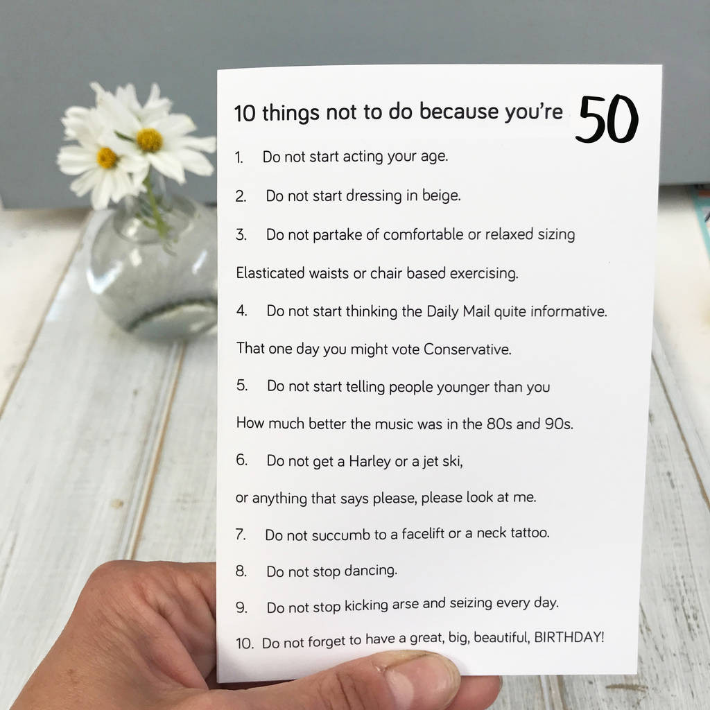 50th Birthday Poems Funny
 funny 50th birthday poem card by helena tyce designs