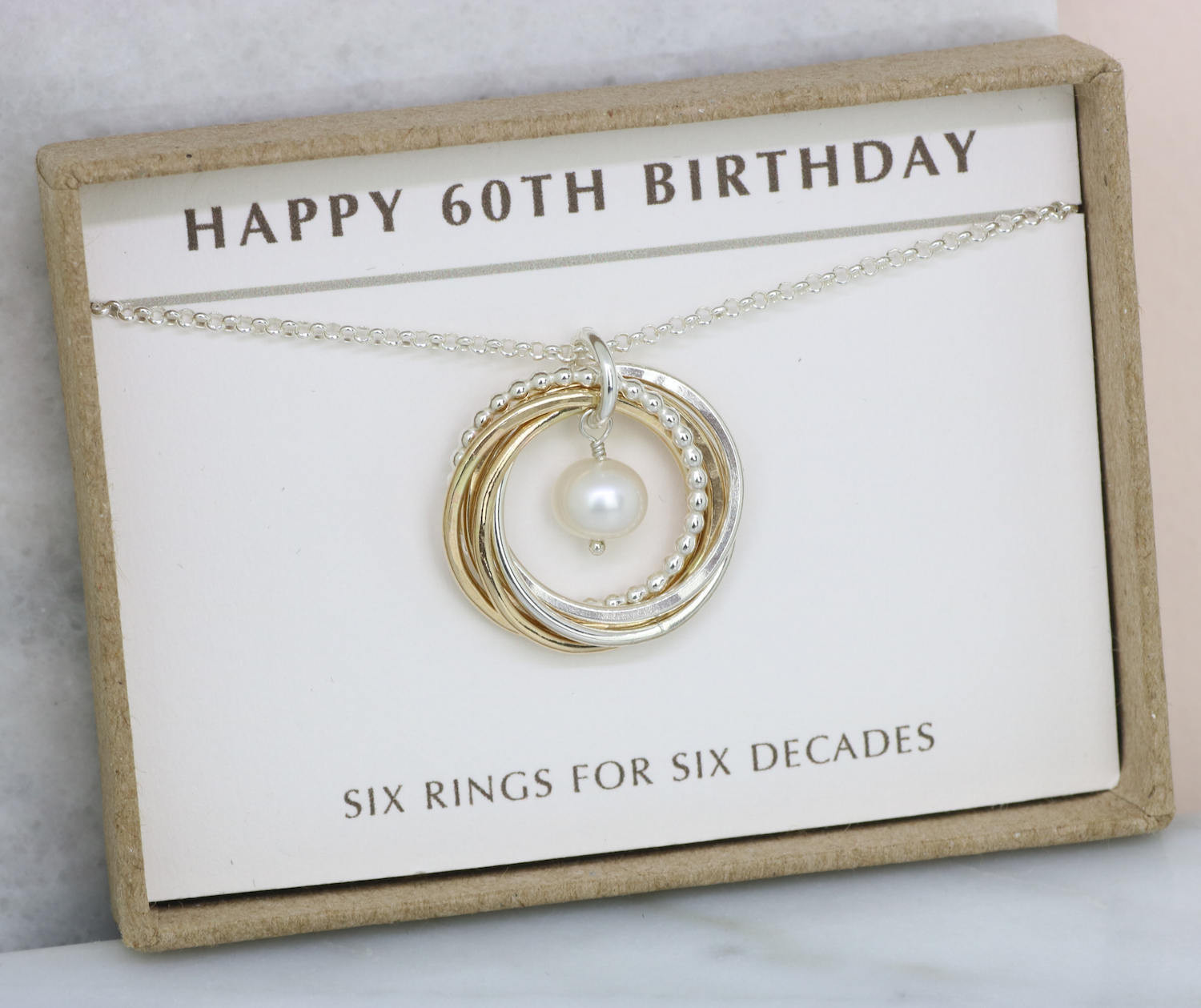 60 Birthday Gift
 60th birthday t pearl necklace 6 year anniversary t