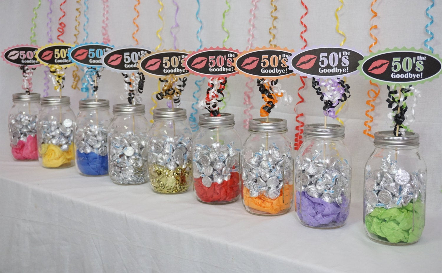 60th Birthday Decor
 60th Birthday Decoration available in 9 Colors 60th Candy