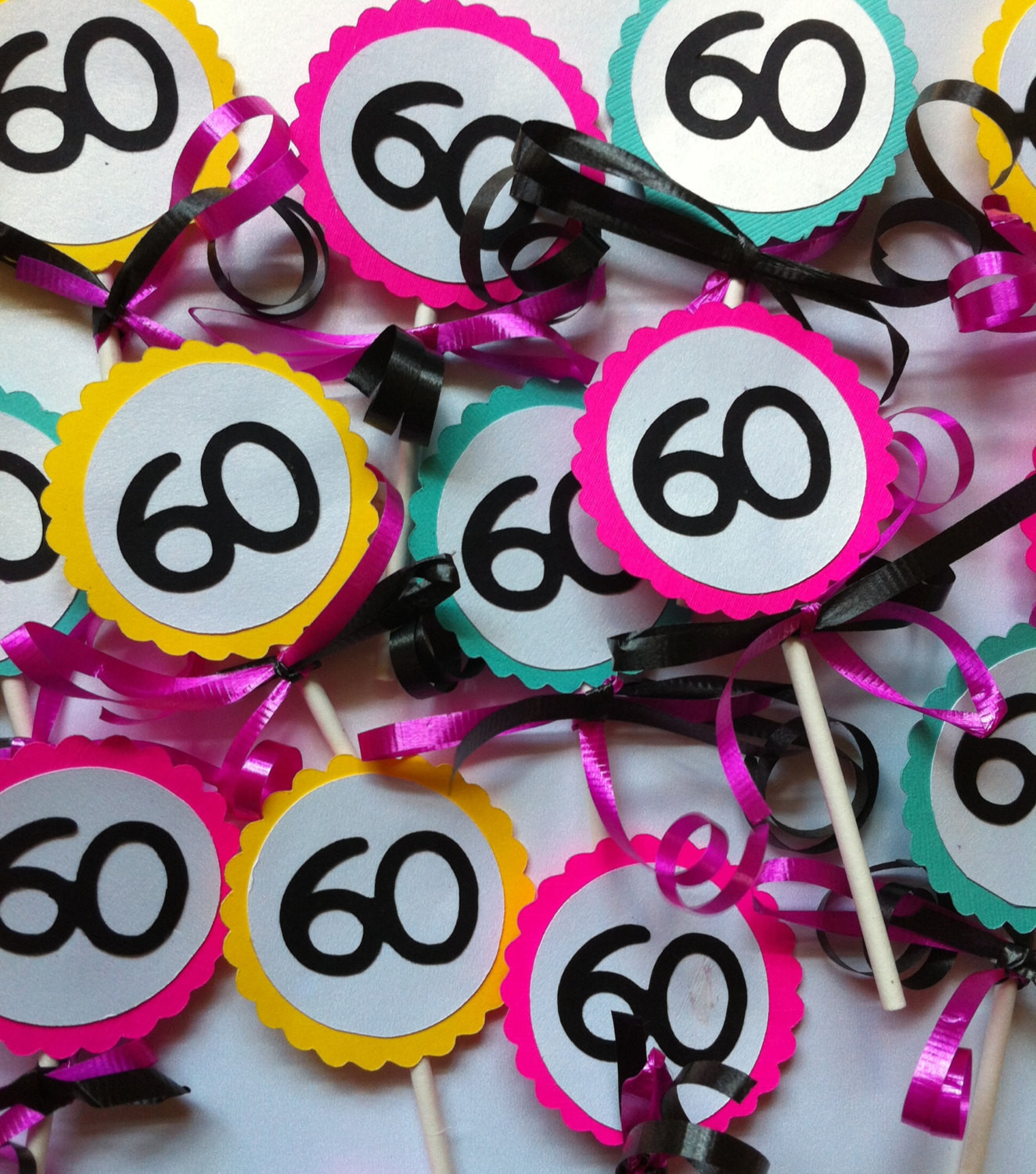 60th Birthday Decoration Ideas
 60th Birthday Decorations Cupcake Toppers