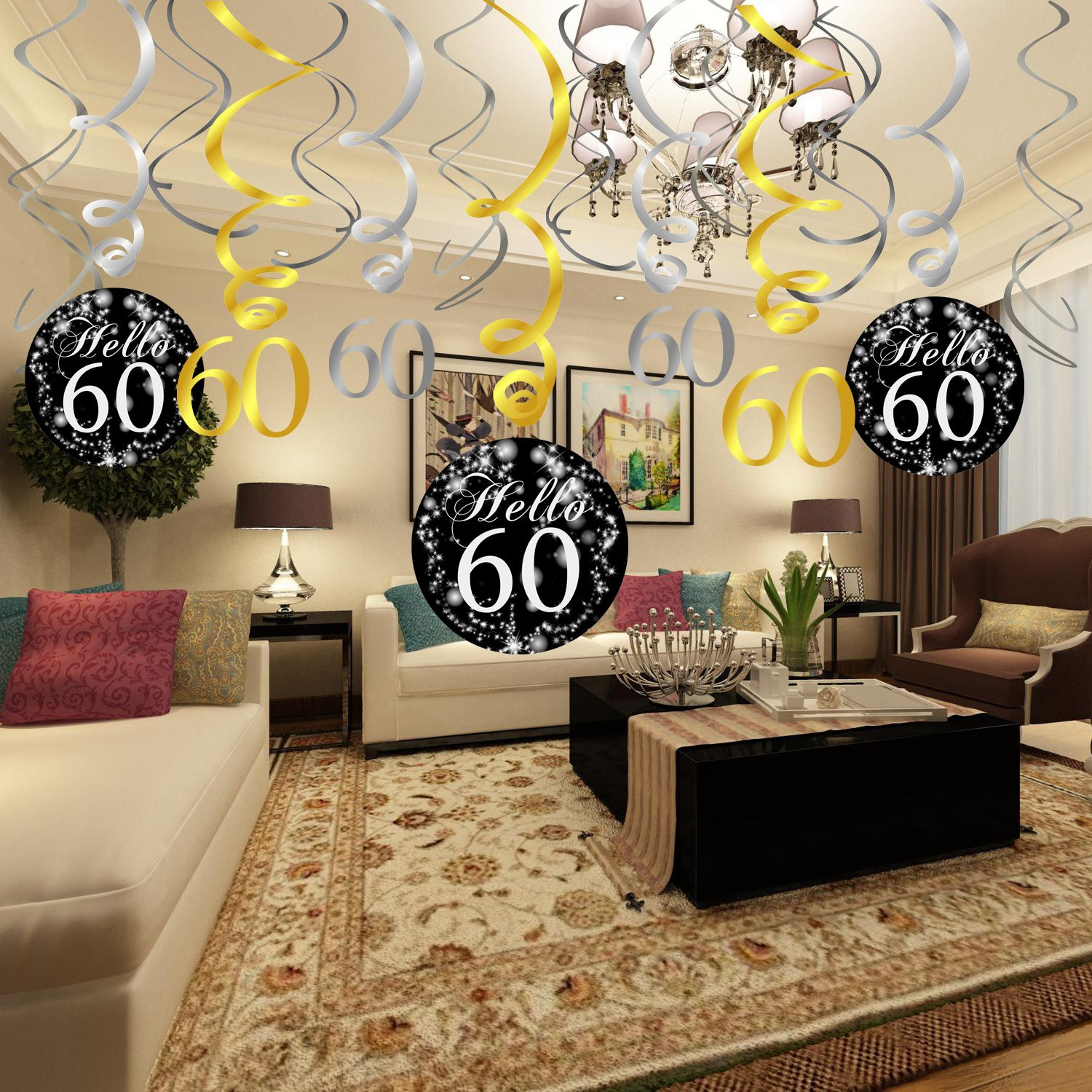 60th Birthday Decoration Ideas
 Konsait 60th Birthday Decoration 60th Birthday Hanging