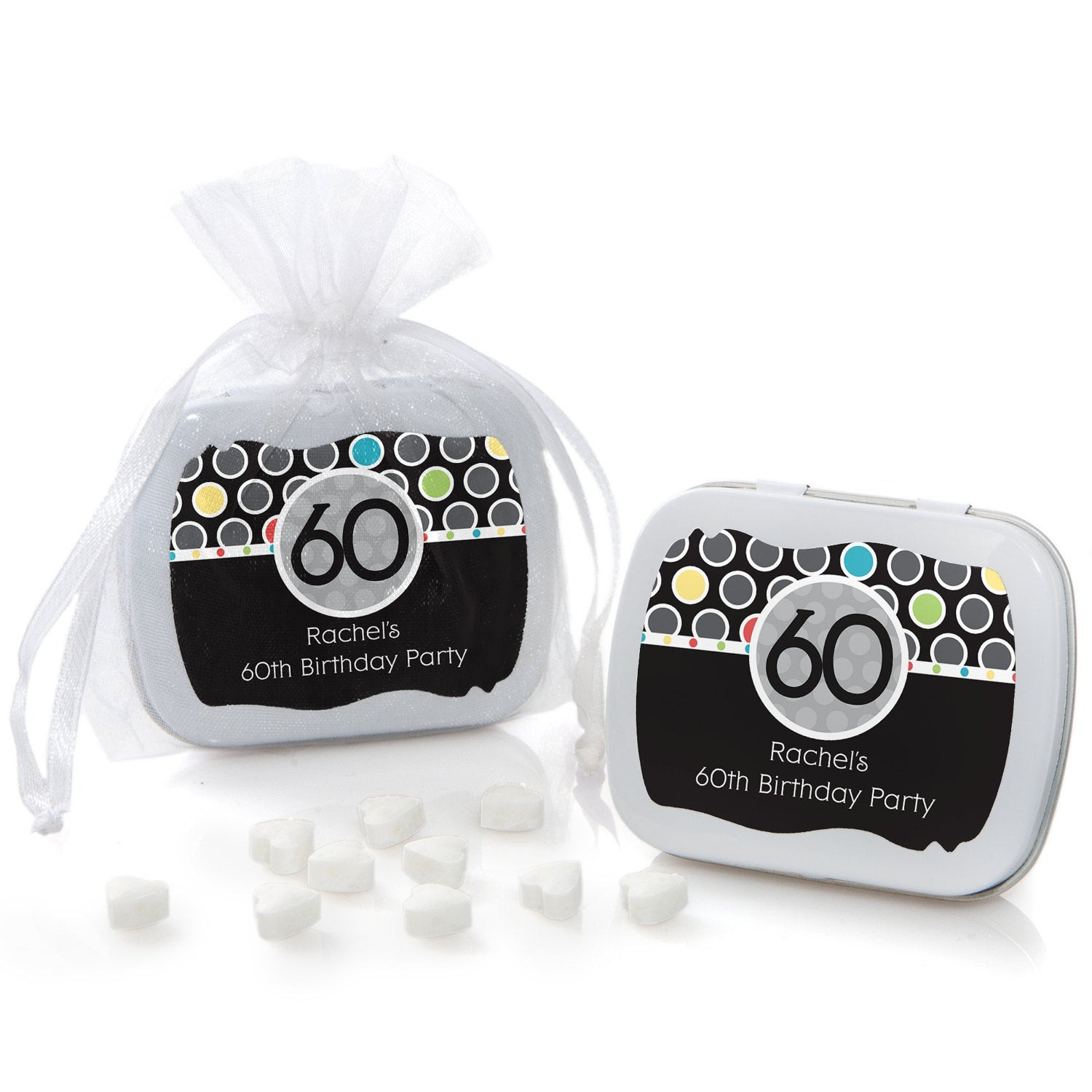 60Th Birthday Party Favor Ideas
 60th Birthday Mint Tin Party Favors Birthday Party Supplies