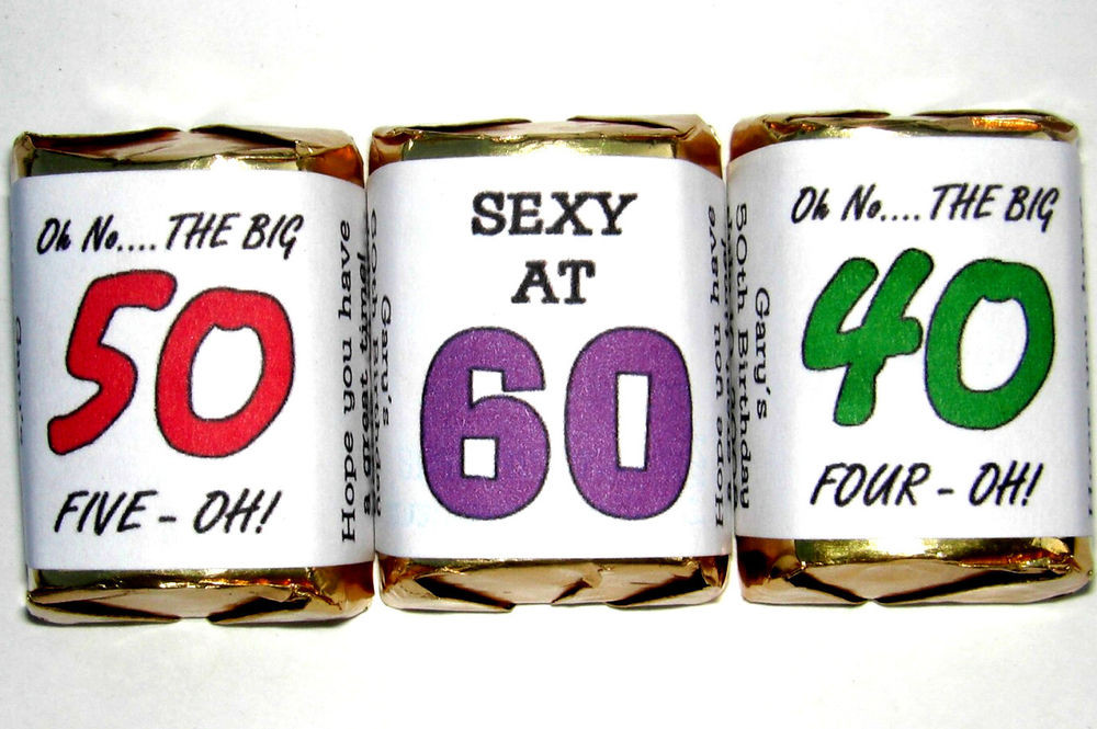 60Th Birthday Party Favor Ideas
 60th BIRTHDAY PARTY FAVORS CANDY WRAPPERS OR ANY AGE