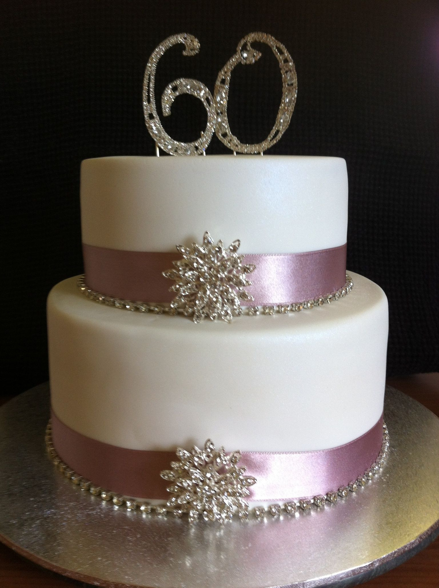 60th Wedding Anniversary Decorating Ideas
 60 Silver Wedding Anniversary Cake Decorations