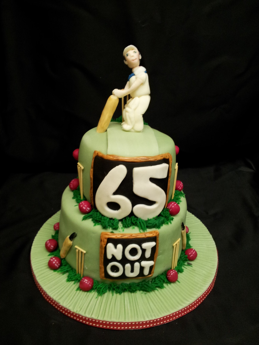 65th Birthday Cake
 65Th Birthday Cake Cricket Themed CakeCentral