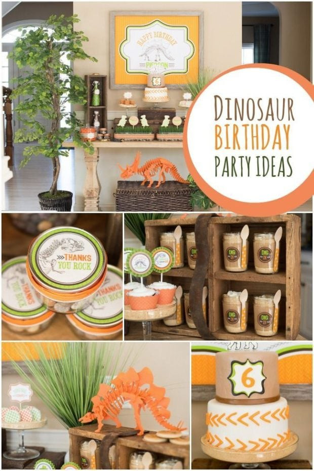 6Th Birthday Party Ideas For Boys
 Dino Dig Boy s 6th Birthday Party