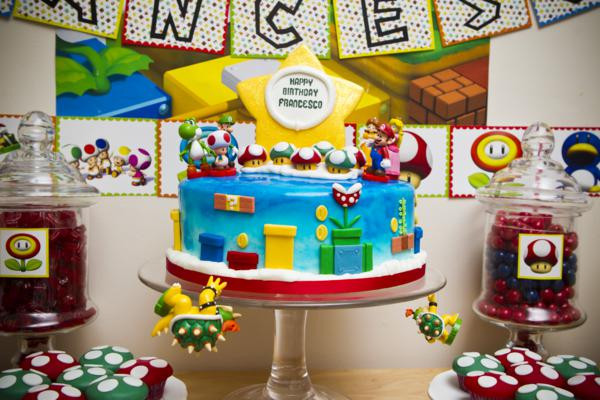 6Th Birthday Party Ideas For Boys
 Kara s Party Ideas Mario TimeVideo Game Boy 6th Birthday
