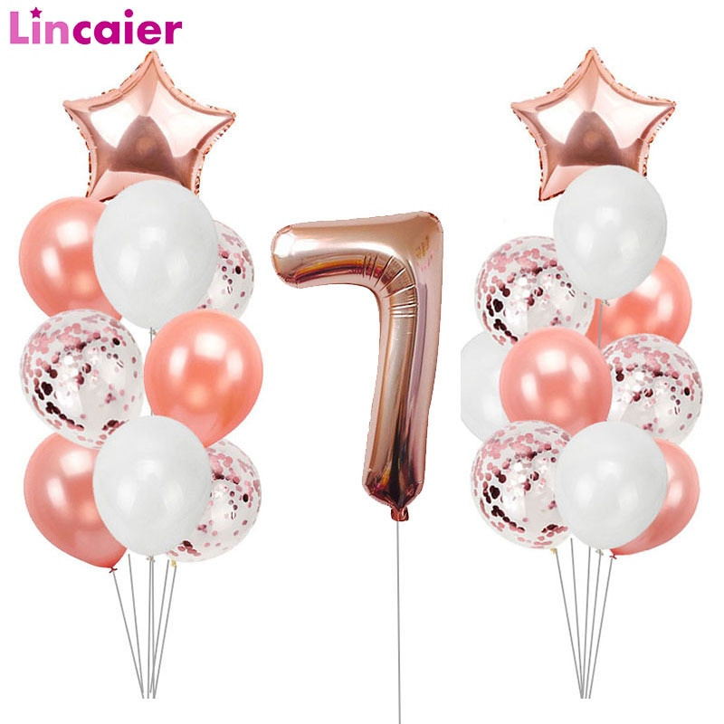 7 Year Old Birthday Party
 Lincaier Number 7 Balloons for 7 Years Old Girls Boy
