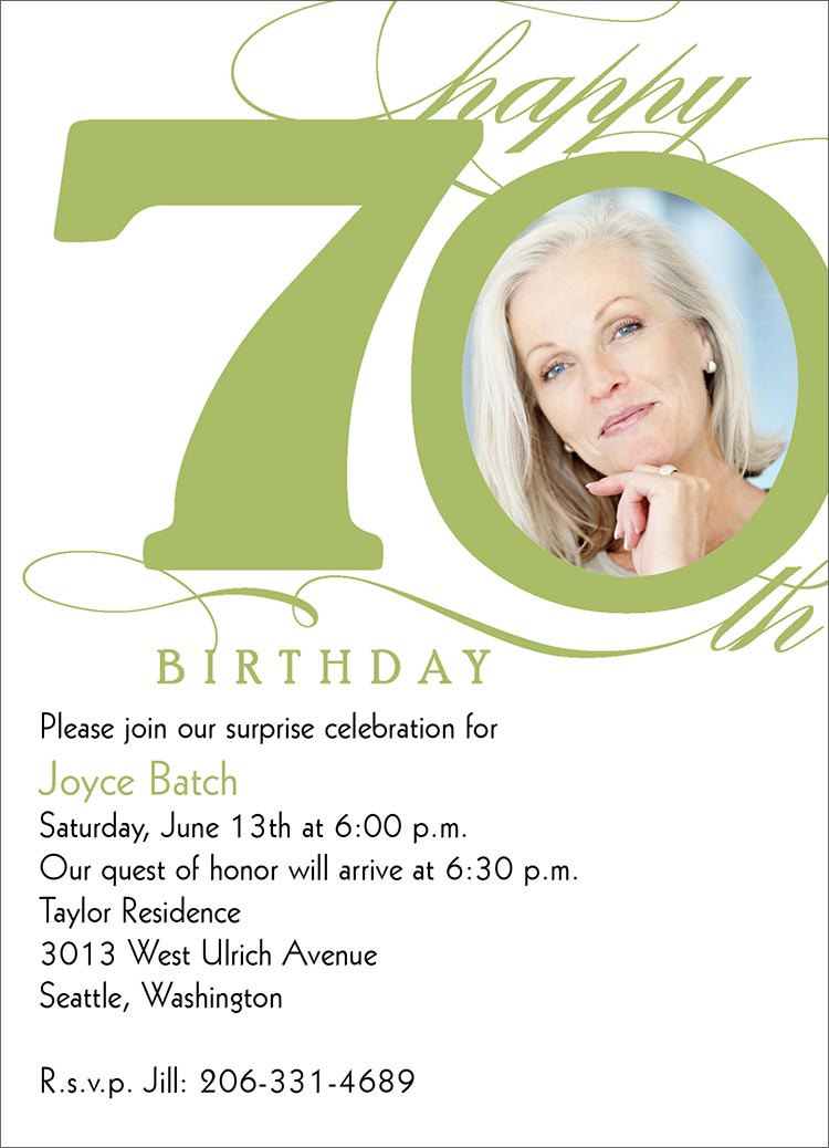 70th Birthday Invitation
 70th Milestone Birthday Birthday Invitations from