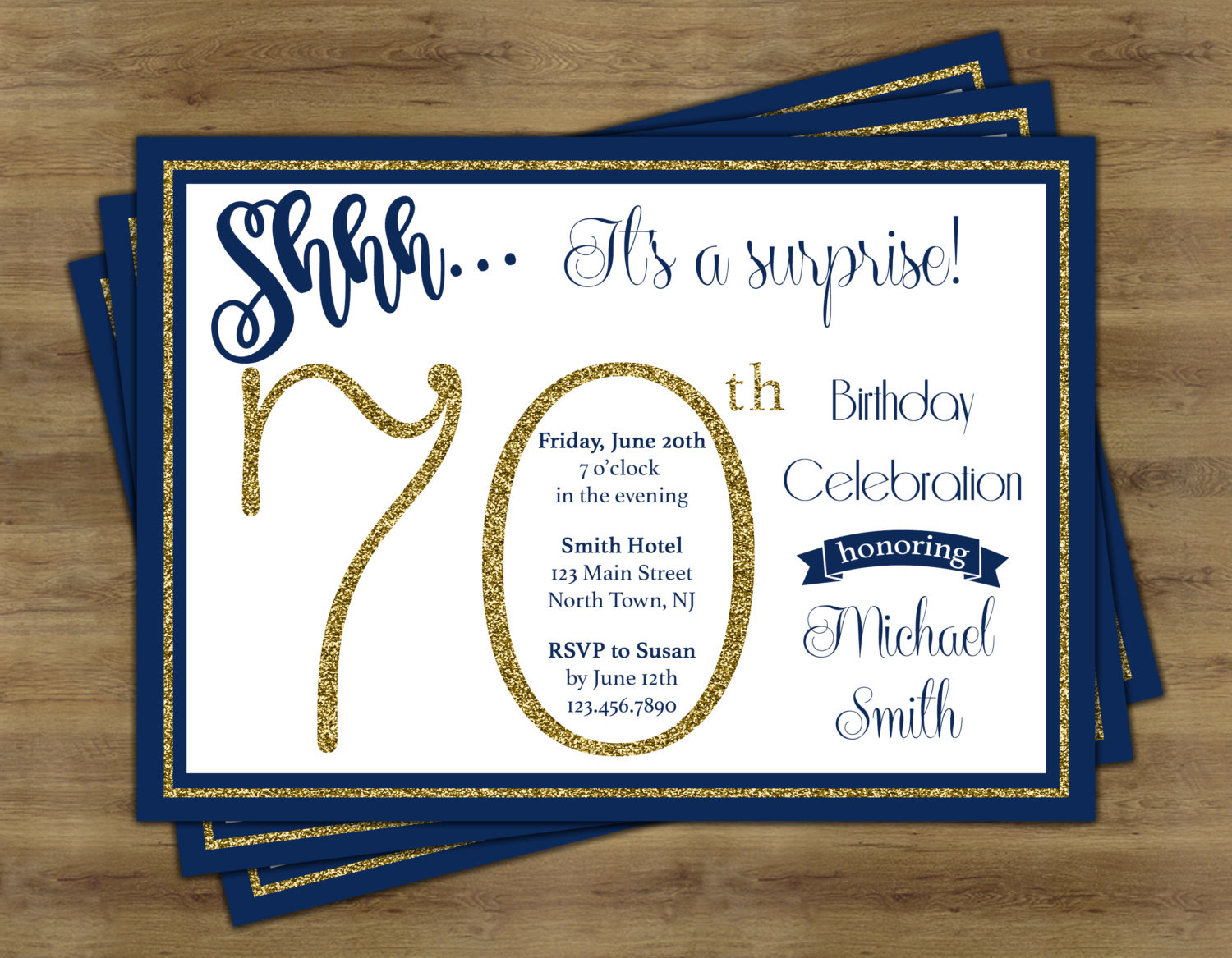 70th Birthday Invitation
 Surprise 70th Birthday Invitation Surprise Birthday