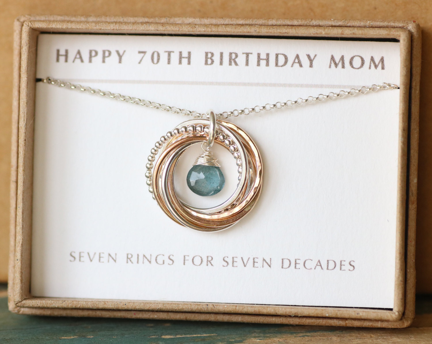 70th Birthday Party Ideas For Mom
 70th birthday t for mom aquamarine necklace March