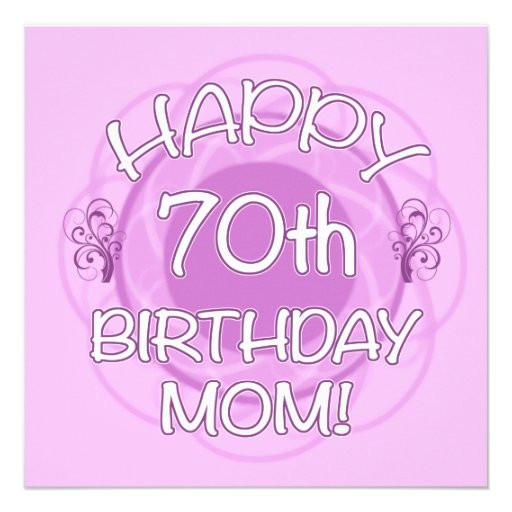 70th Birthday Party Ideas For Mom
 70th Birthday For Mom Invite