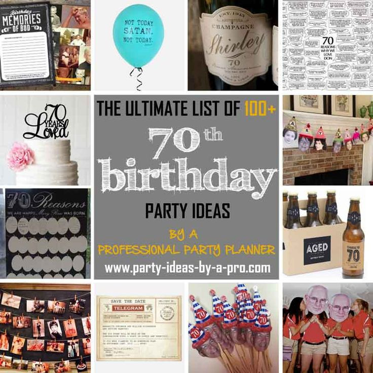 70th Birthday Party Ideas For Mom
 100 70th Birthday Party Ideas—by a Professional Party
