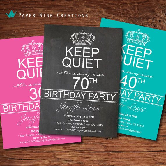 70th Birthday Party Invitations
 70th Surprise Birthday Party Invitations – FREE PRINTABLE