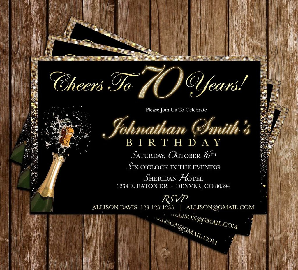 70th Birthday Party Invitations
 Novel Concept Designs 70TH Birthday Birthday Party