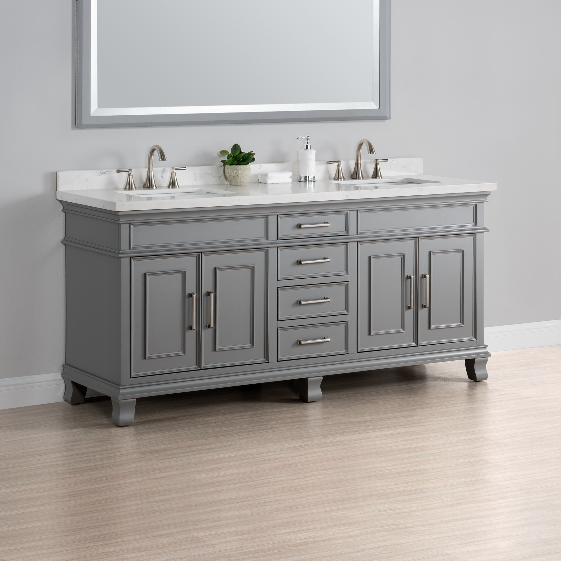 72 Double Sink Bathroom Vanity
 Charleston 72" Double Sink Vanity