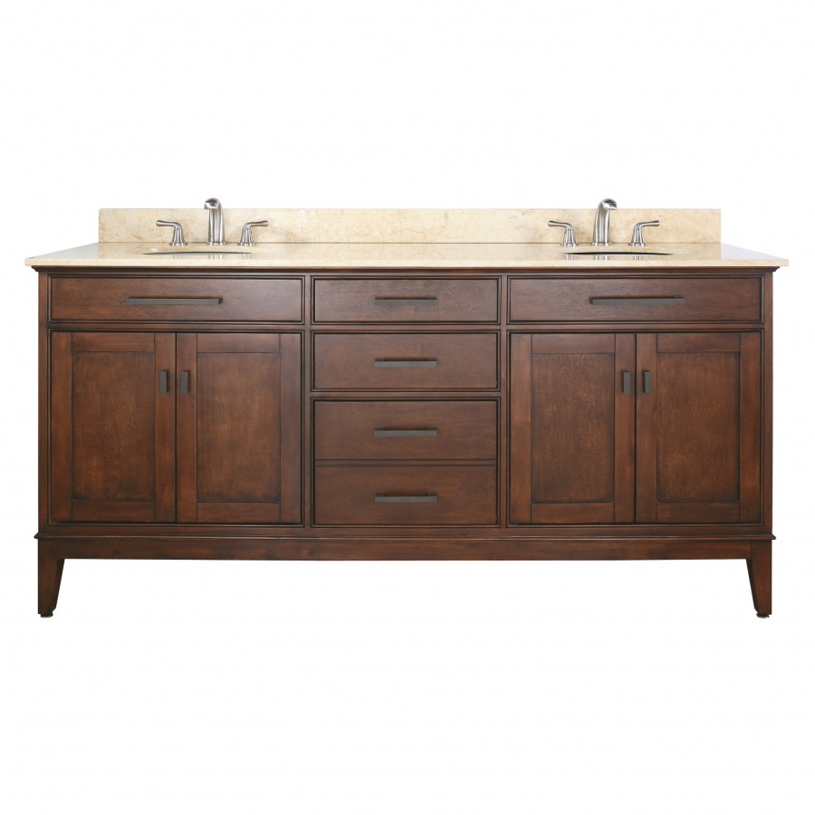 72 Double Sink Bathroom Vanity
 72 Inch Double Sink Bathroom Vanity in Tobacco with Choice