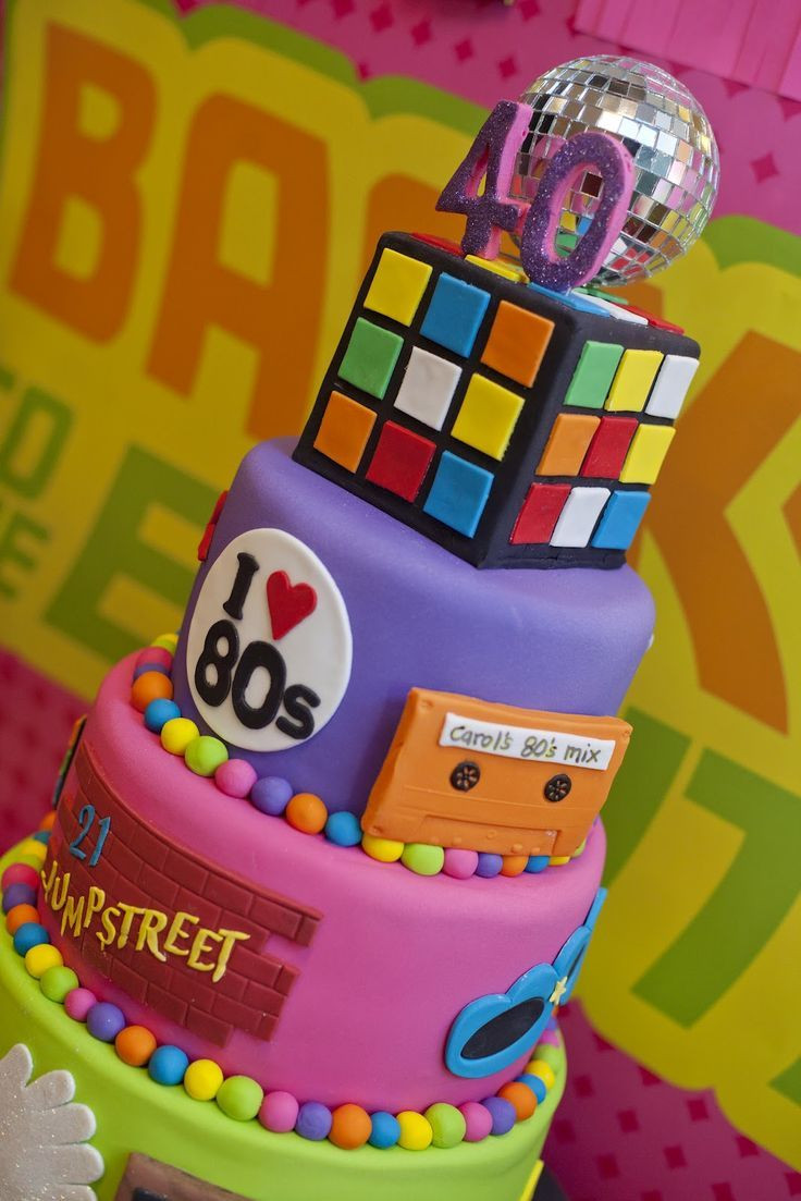 80 Birthday Party Ideas
 80 s Birthday Cake 80s Themed Birthday Party