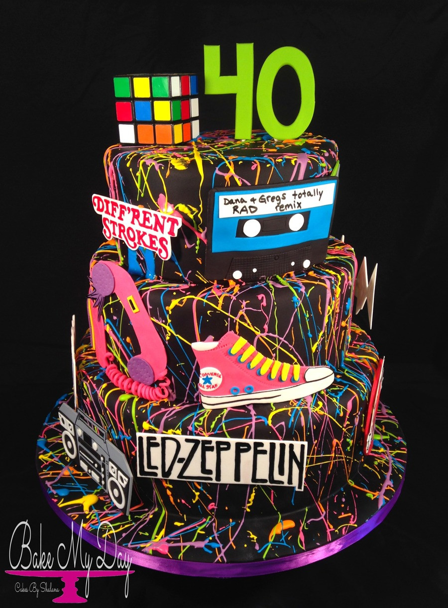 80 Birthday Party Ideas
 80S Themed Birthday Cake CakeCentral