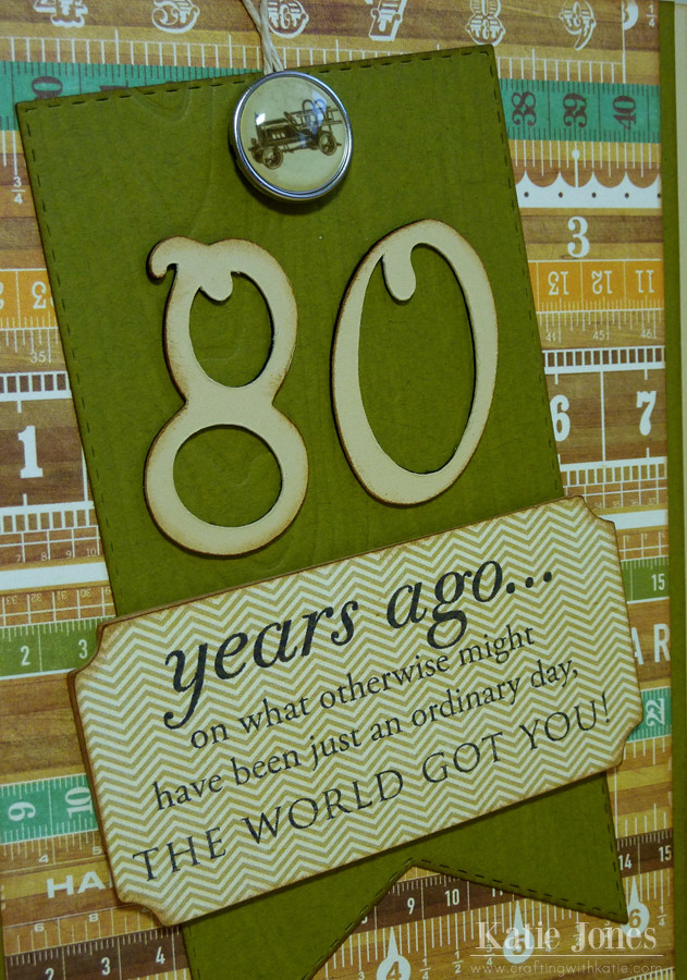 80 Year Old Birthday Party Ideas Pinterest
 crafting with katie 80th Birthday Card