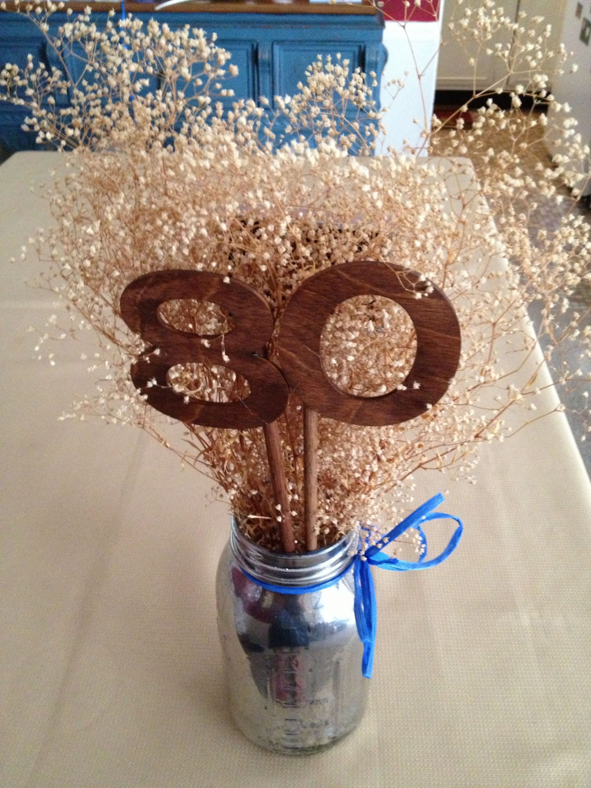 80th Birthday Decoration Ideas
 80th birthday centerpiece With images