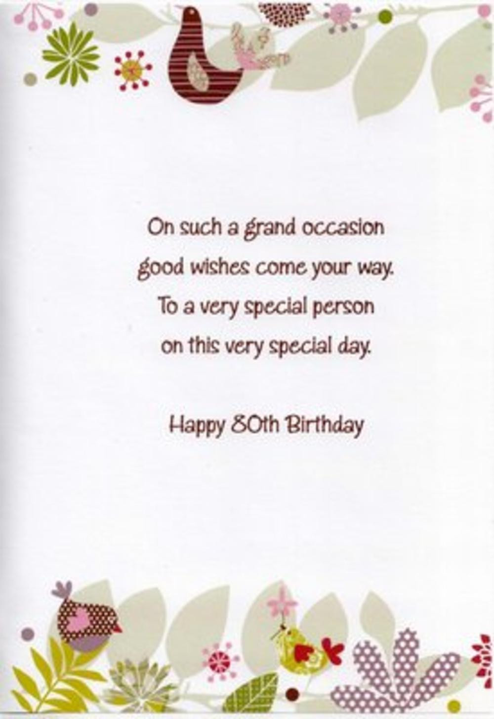 80th Birthday Wishes
 80th Birthday Quotes For Cards QuotesGram