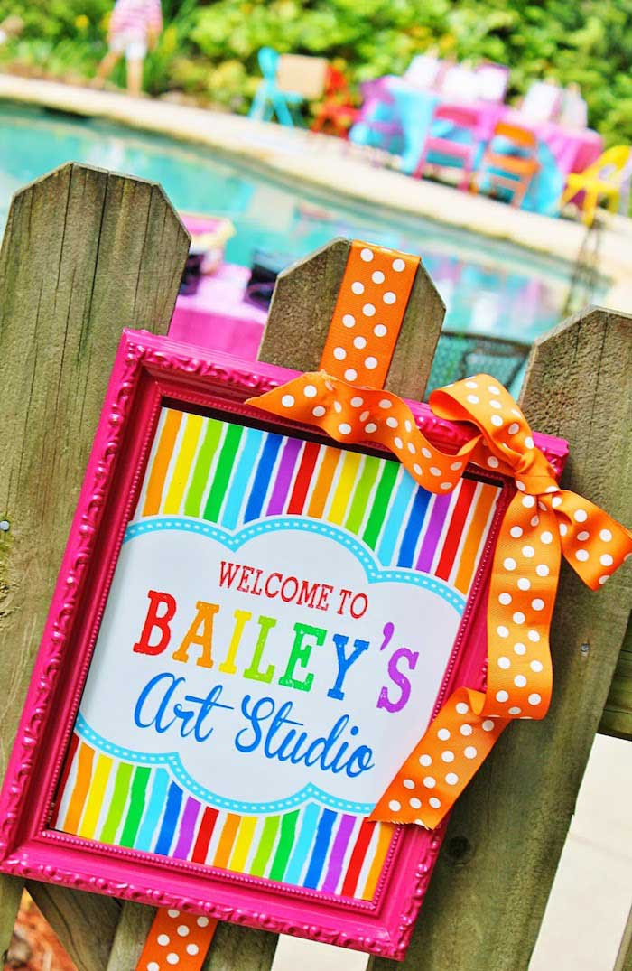 8Th Birthday Party Ideas
 Kara s Party Ideas Art themed 8th birthday party via Kara