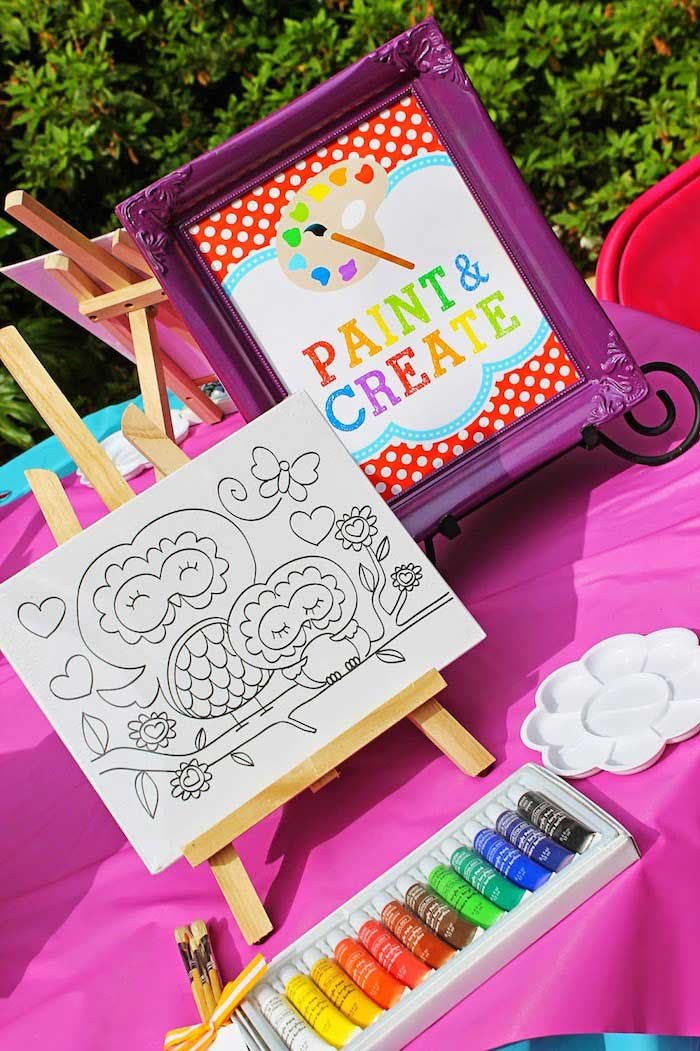 8Th Birthday Party Ideas
 Kara s Party Ideas Art themed 8th birthday party via Kara