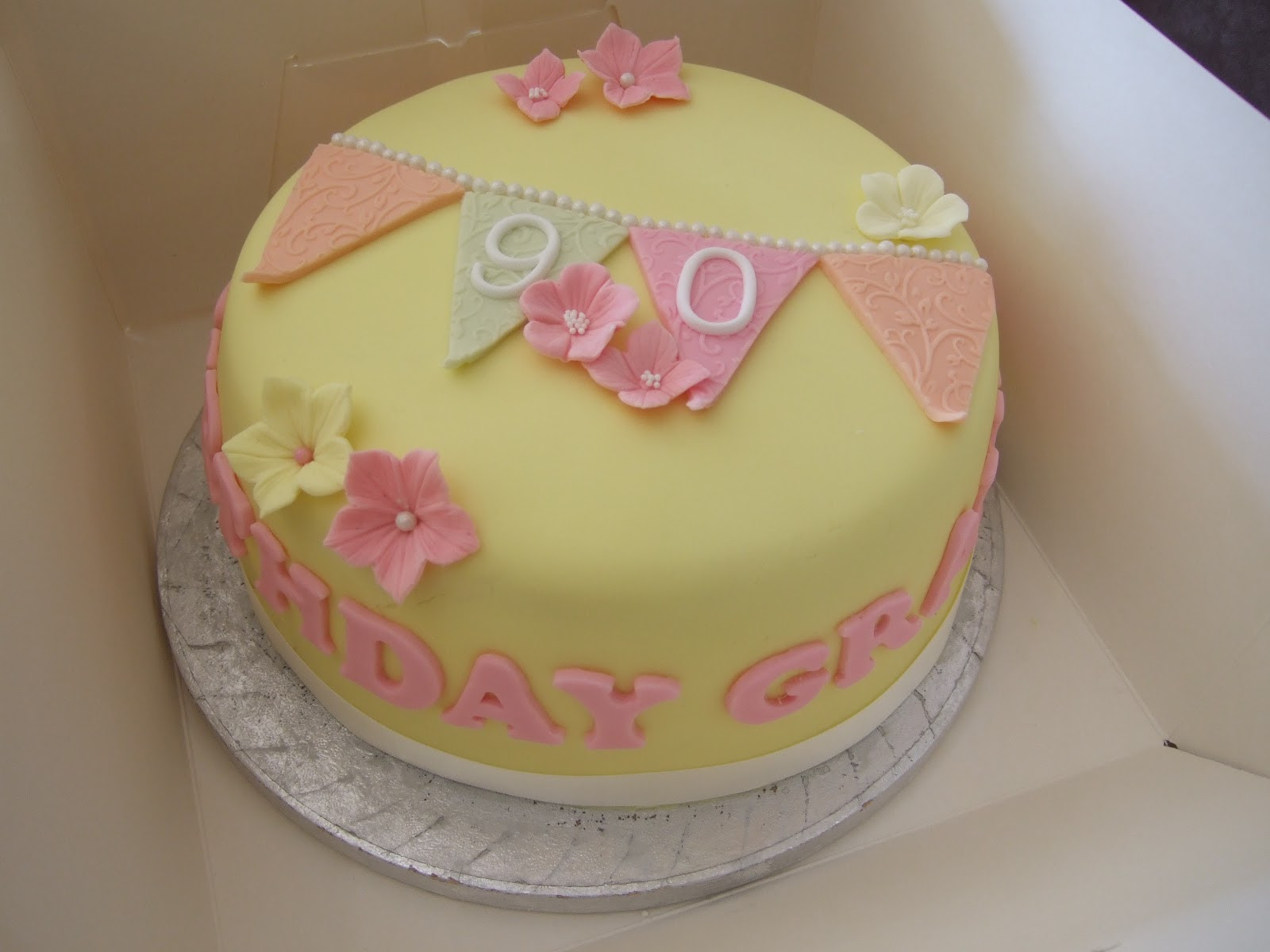 90th Birthday Cake
 Miss Cakeaholic 1st birthday cake and 90th birthday cake
