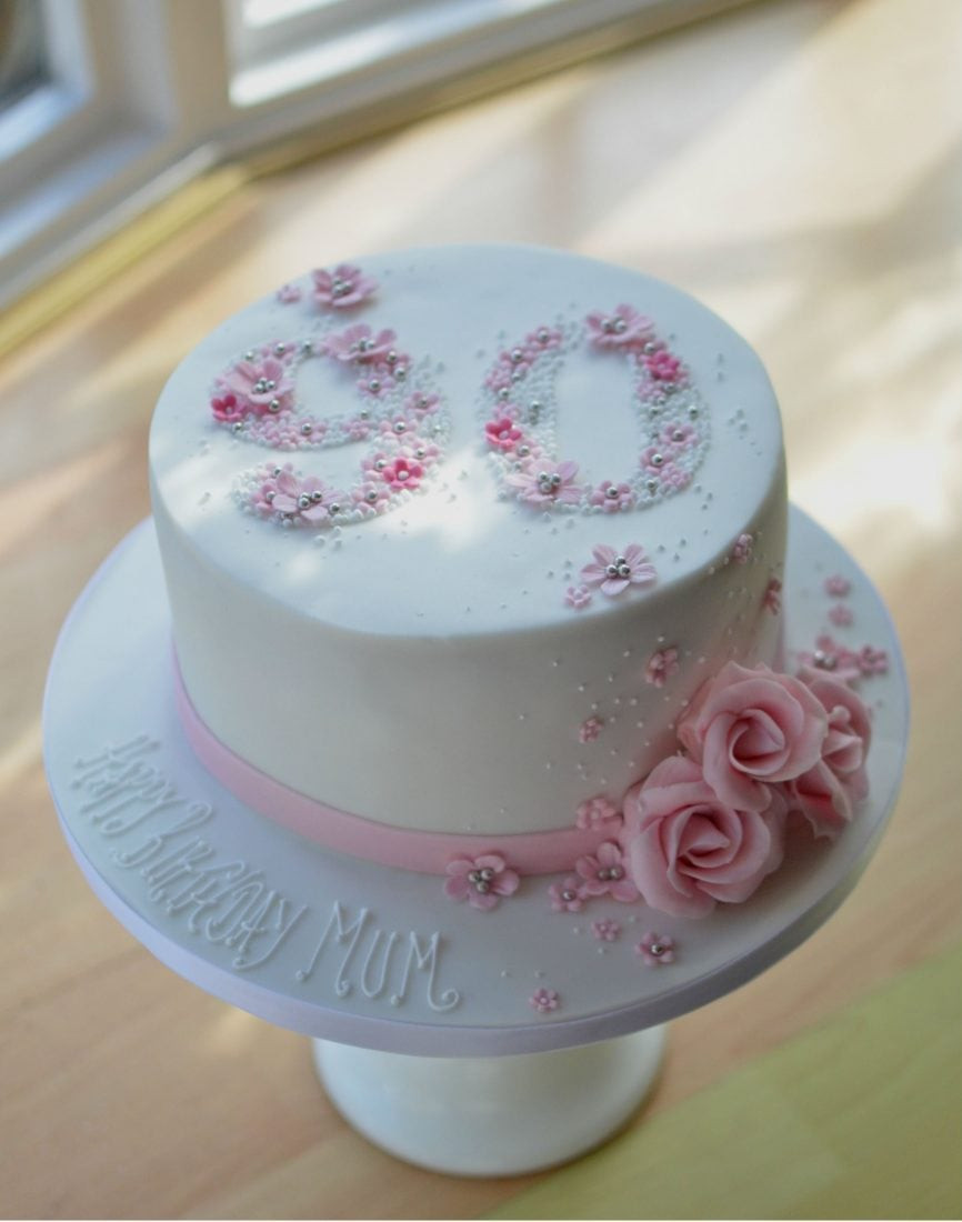 90th Birthday Cake
 Birthday Cakes for Her Womens Birthday Cakes Coast Cakes