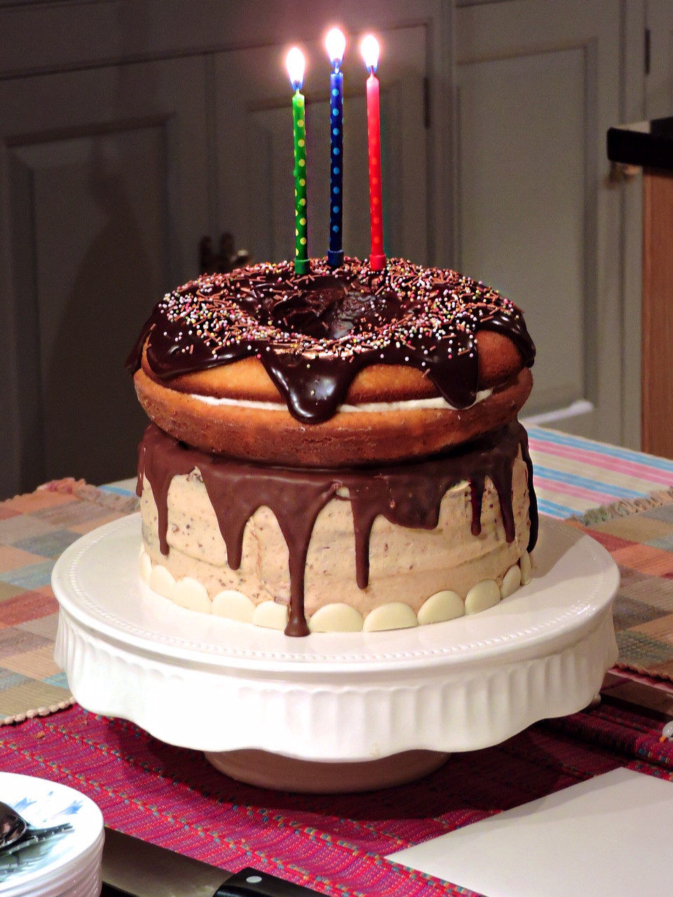 A Picture Of A Birthday Cake
 Giant Doughnut Birthday Cake – BakedByH