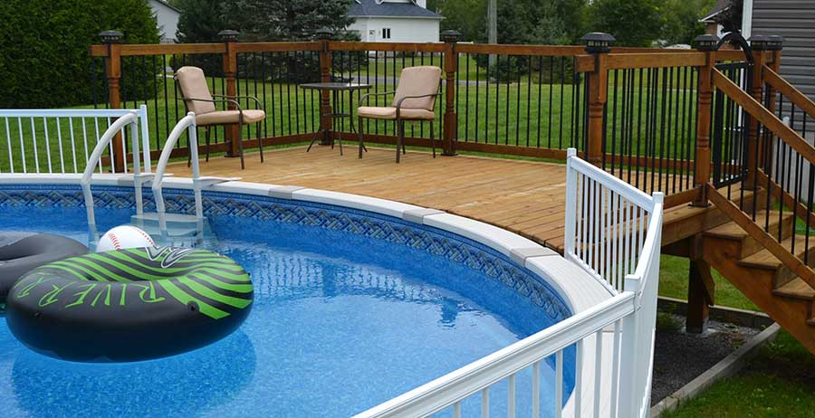 Above Ground Deck
 Easy deck footings for above ground pool decks