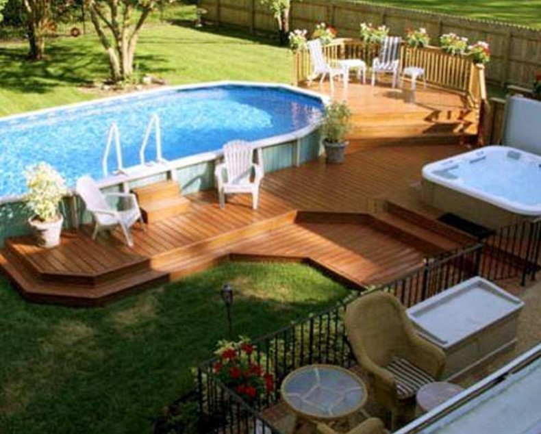 Above Ground Deck
 40 Uniquely Awesome Ground Pools with Decks