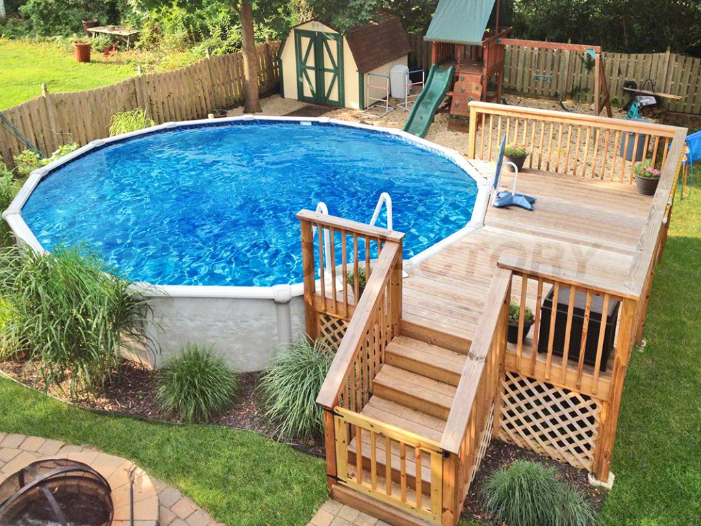 Above Ground Deck
 Pool Deck Ideas Partial Deck The Pool Factory