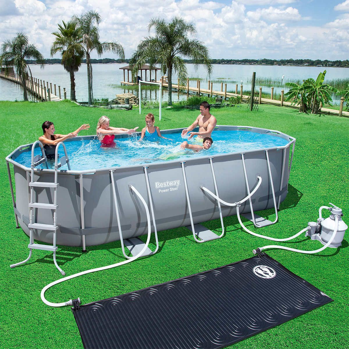 Above Ground Pool Costco
 Bestway Power Steel Oval Pool Set