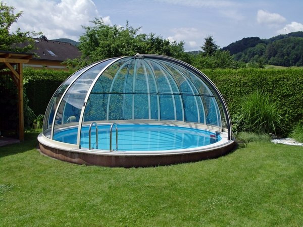 Above Ground Pool Enclosure
 Pool enclosures – modern design options and types of