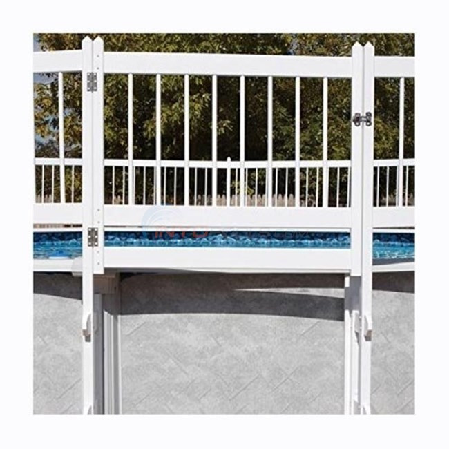 Above Ground Pool Gate
 PureLine Resin Pool Fence Gate Section White for