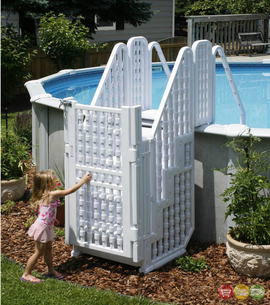 Above Ground Pool Gate
 Ground Pool plete Safety Stair Entry System with