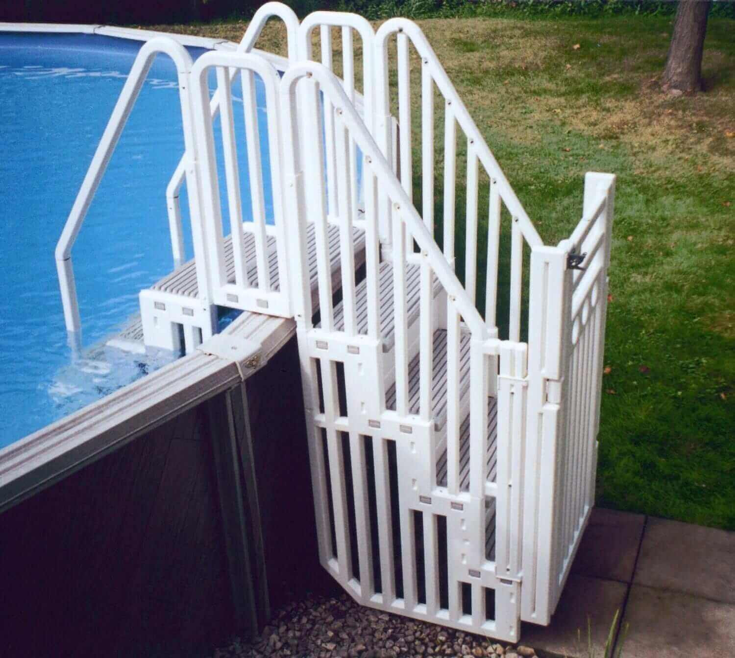 Above Ground Pool Gate
 White Ground Pool Ladder Safety Gate In Various