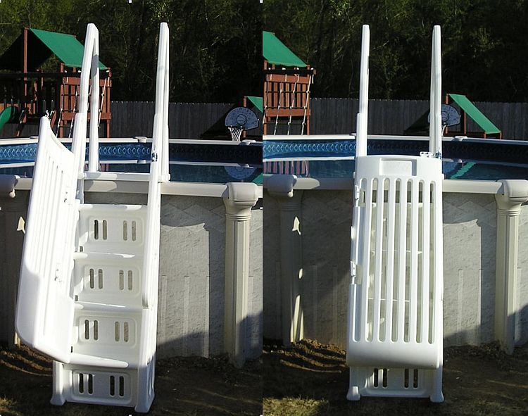 Above Ground Pool Gate
 Neptune Deluxe Pool Step With Gate NE115 NE115T