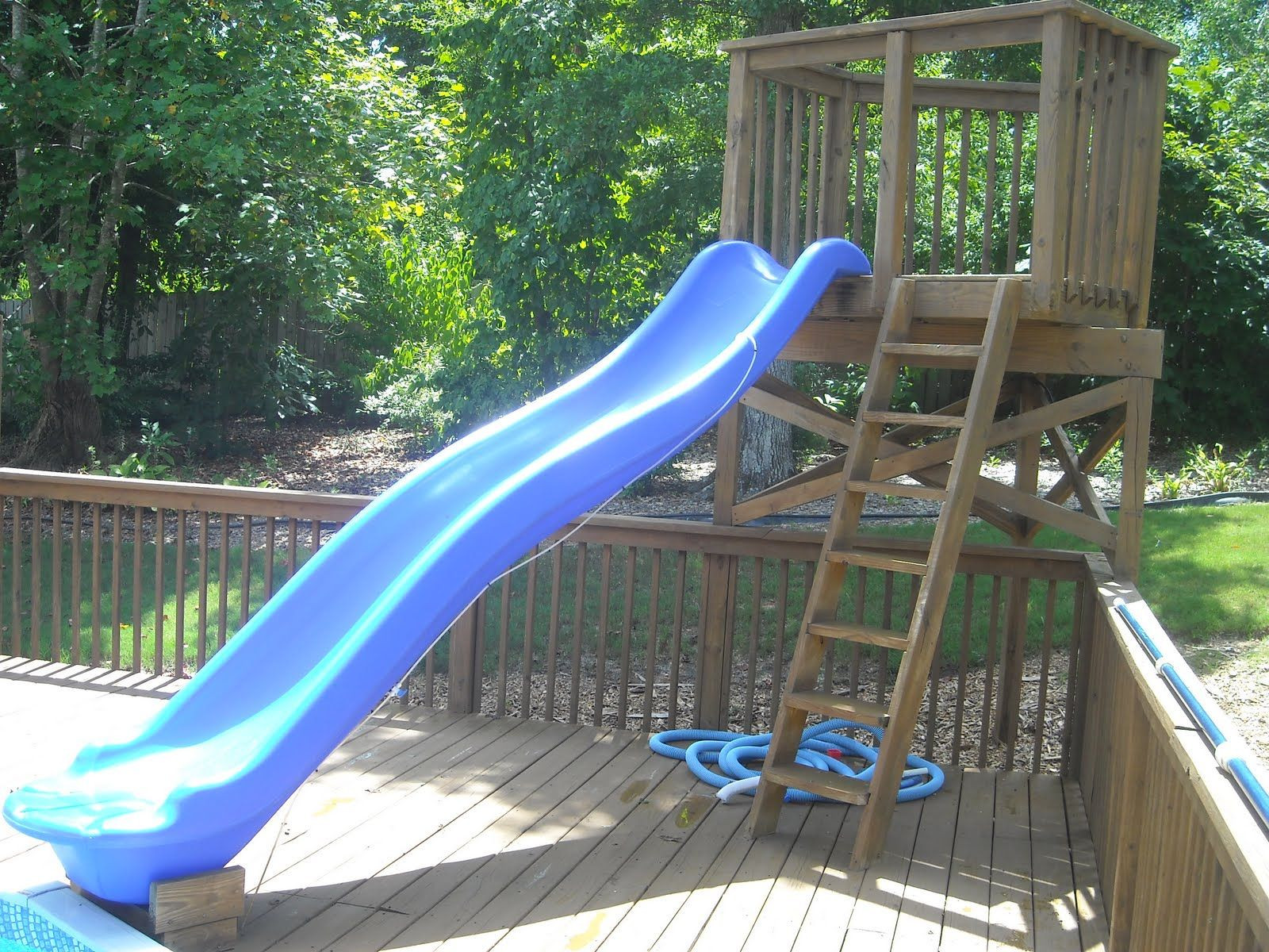 Above Ground Pool Slide
 diy pool slide