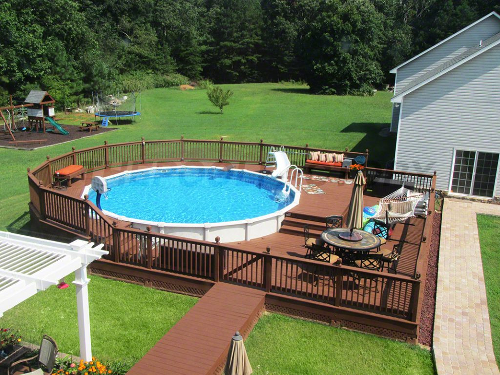 Above Ground Swimming Pool Decks
 Pool Deck Ideas Full Deck The Pool Factory