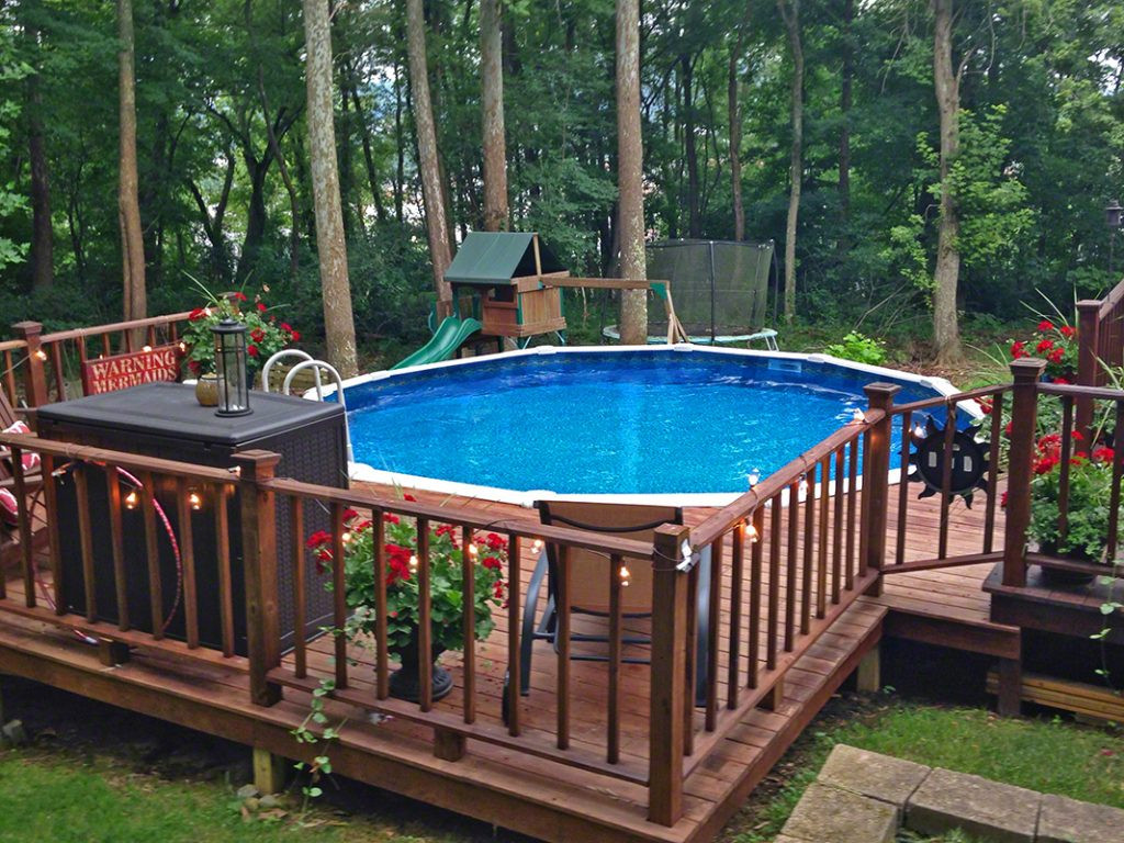 Above Ground Swimming Pool Decks
 Pool Deck Ideas Partial Deck The Pool Factory