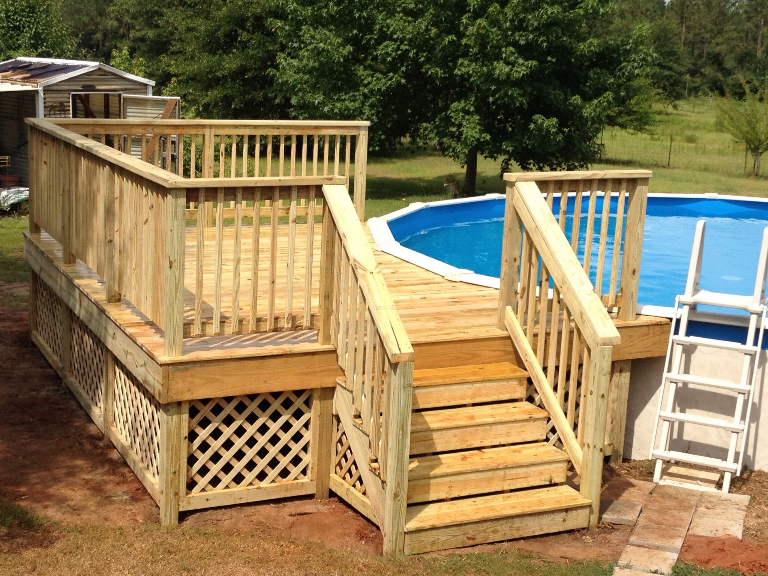 Above Ground Swimming Pool Decks
 50 Best Ground Pools with Decks