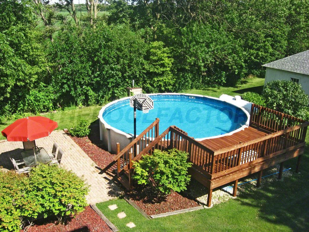 Above Ground Swimming Pool Decks
 Pool Deck Ideas Partial Deck The Pool Factory