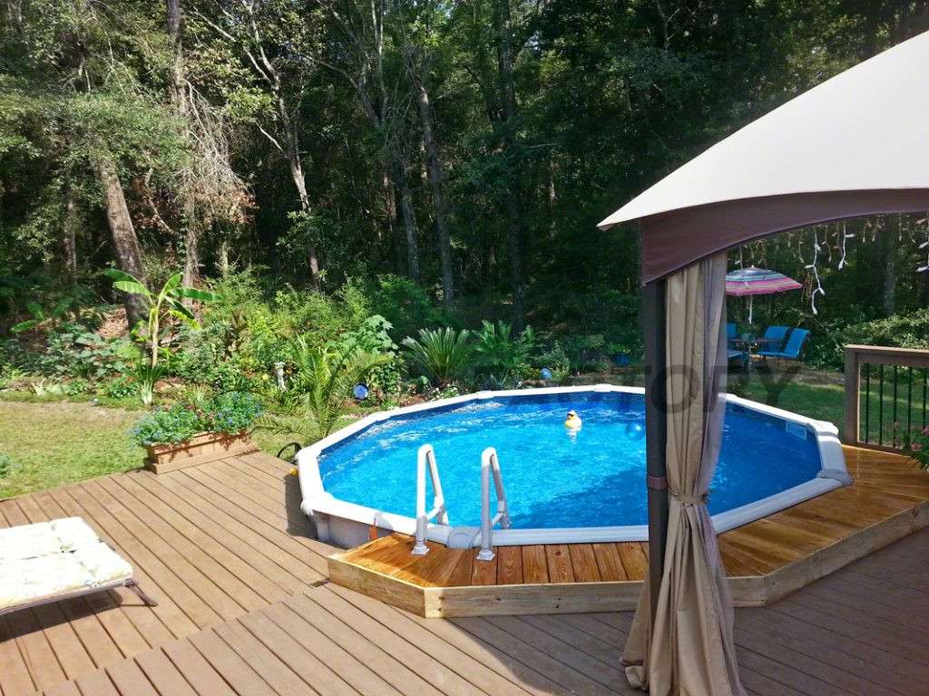 Above Ground Swimming Pool Decks
 Pool Deck Ideas Partial Deck The Pool Factory