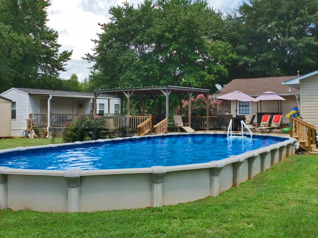 Above Ground Swimming Pool Decks
 Pool Deck Ideas Partial Deck The Pool Factory