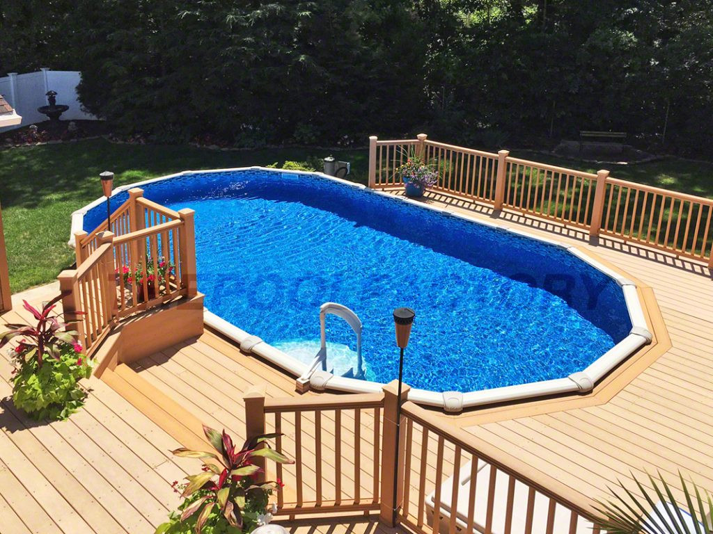 Above Ground Swimming Pool Decks
 Pool Deck Ideas Partial Deck The Pool Factory