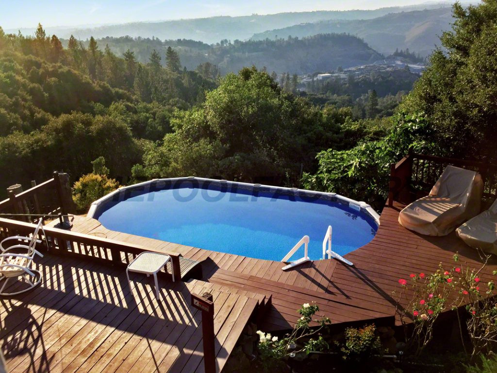 Above Ground Swimming Pool Decks
 Pool Deck Ideas Partial Deck The Pool Factory